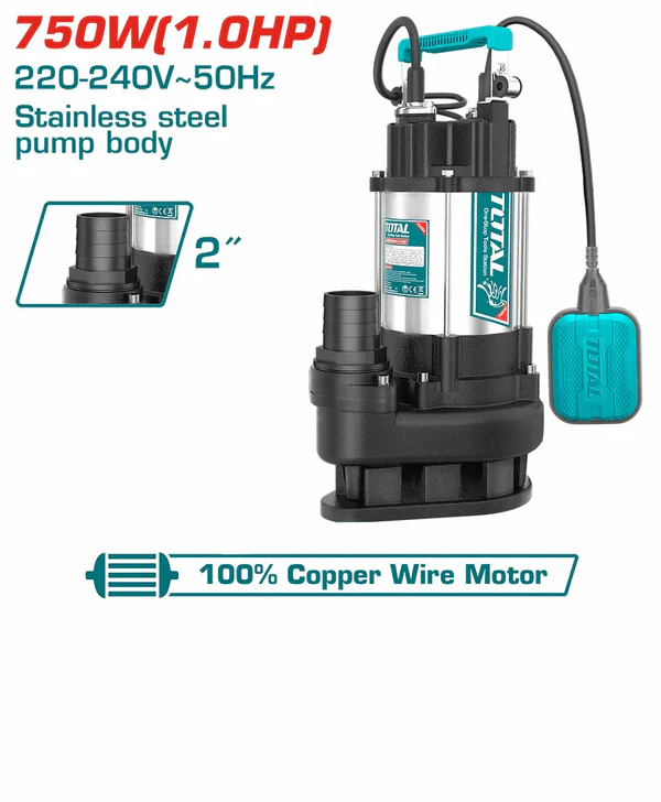 Total 1hp sewage submersible water pump